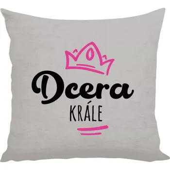 Polštář Polštář lněný 40x40 cm Dcera krále