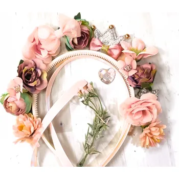 Čelenka DIY sada k výrobě květinové čelenky Korunka Sada DIY: Květinová čelenka