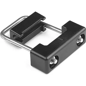 Příslušenství pro plot Objímka na sloupek univerzální, 4 × 6 cm, ocel, černá&nbsp;7038012