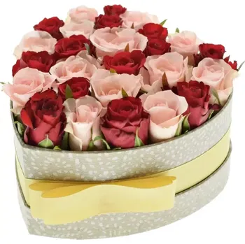 Dárková krabička Krabička růží CALYPA šampaň 15x8cm