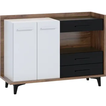 Komoda Komoda KNUT 2D3S, craft tobaco/bílá/černá, 5 let záruka + vyzvednutí ZDARMA