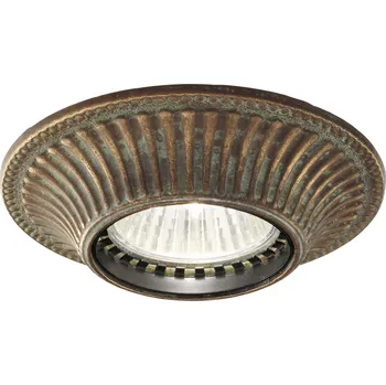 Nástěnné svítidlo Il Fanale 208.07.OO Mini, rustikální staromosazná bodovka 1x GU5,3 max.5W, průměr 10cm