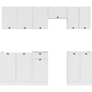 Kuchyňská linka BRW Kuchyň JUNONA MODUL VERZE2 BBL RAMKA 230 cm, bílá