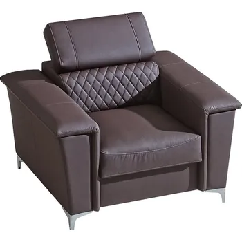 Křeslo Dolmar Křeslo Garry s polohovatelným záhlavníkem, pravá kůže Vyberte čalounění kůže: Madras 201 white