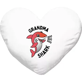 Polštář Polštář srdce 40x35 cm Grandma Shark