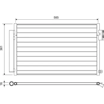 Výparník klimatizace Kondenzátor, klimatizace VALEO 822641