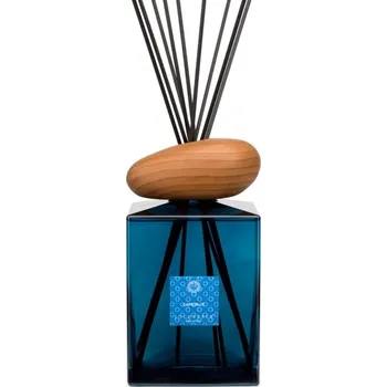 Aroma difuzér Locherber Milano Difuzér s tyčinkami a dřevěným víčkem ve tvaru oblázku s vůní CAPRI AZUL - 5000 ml LH440650
