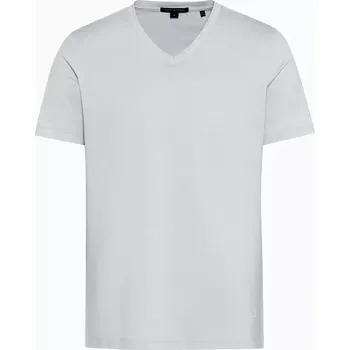 Pánské tričko PORSCHE DESIGN V-neck T-shirt Tričko s výstřihem do V bavlněné popelavě šedá (Exkluzivní základní tričko od Porsche Design s dvojitě prošitým výstřihem do V a logem)