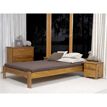 Postel Postel MAYSON 120x200 cm s roštem, masiv borovice/moření dub + vyzvednutí ZDARMA