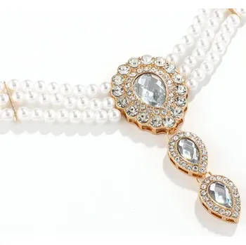 Náhrdelník B-TOP Perlový vícevrstvý choker náhrdelník Trinity