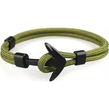 Náramek Náramek pro muže | náramek s kotvou - khaki