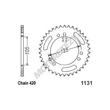 Řetězová sada pro motocykl Rozeta DERBI 50 Derbi Senda R (00-02) rok 00-02