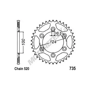 Řetězová sada pro motocykl Rozeta DUCATI 800 Monster i.e./Dark rok 03-04