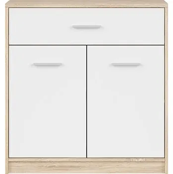 Komoda BRW NEPO PLUS komoda KOM2D1S, dub sonoma/bílá