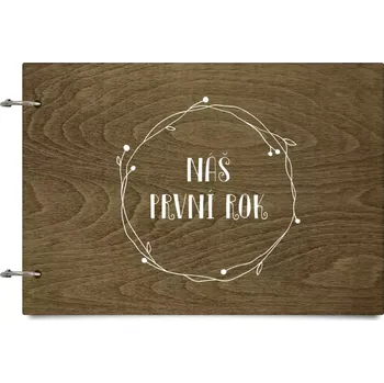 Fotokniha Dřevěné album se sponami Věnec 5