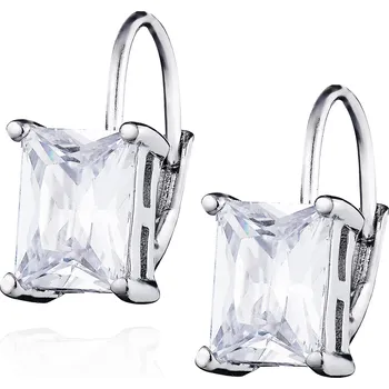 Náušnice NUBIS® Stříbrné náušnice obdélníky - NB-3193