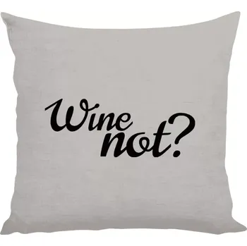 Polštář Polštář lněný 40x40 cm Wine not?