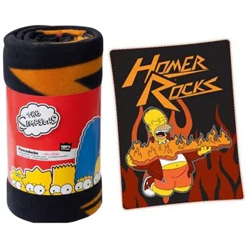 Dětská deka Deka Fleecová 130x170cm SIMPSONS HOMER ROCKS