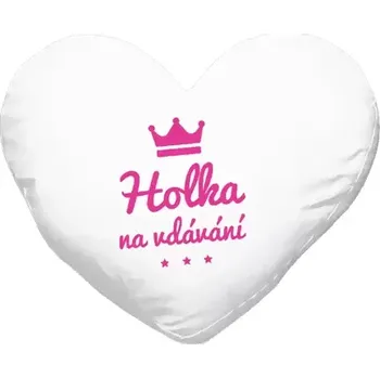 Polštář Polštář srdce 40x35 cm Holka na vdávání