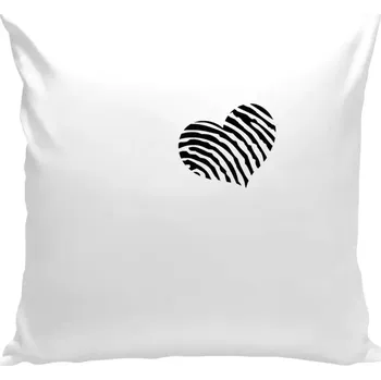 Polštář Polštář bílý 40x40 cm Otisk srdce
