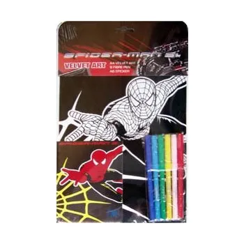 Pastelka MARVEL SPIDERMAN Sametka A4 + 6xFIX + samolepka