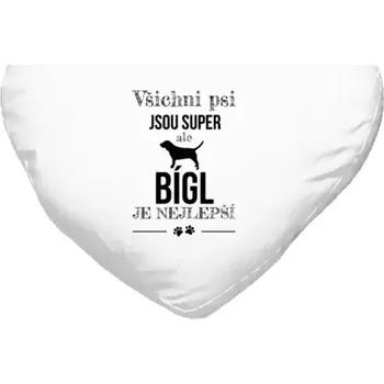 Polštář Polštář srdce 40x35 cm Bígl je nejlepší
