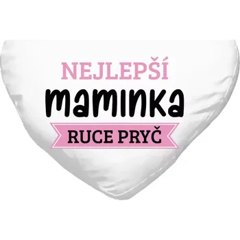 Polštář Polštář srdce 40x35 cm Nejlepší maminka, ruce pryč