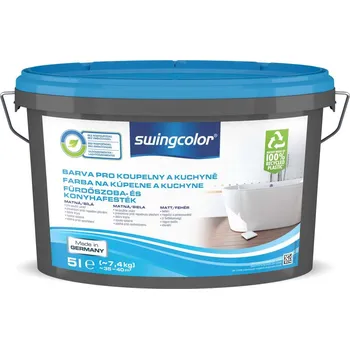 barva na zeď Swingcolor Barva do koupelny a kuchyně, bílá, 5 l&nbsp;6222 T0005 0