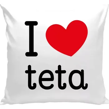 Polštář Polštář bílý 40x40 cm I love teta