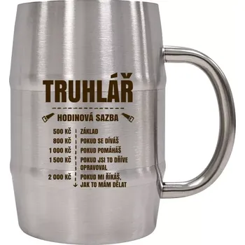 Sklenice Nerezový chladicí půllitr Hodinová sazba - truhlář