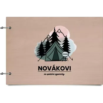 Fotokniha Dřevěné album se sponami Na společné vzpomínky