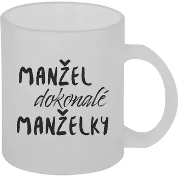 Hrnek 330 ml - skleněný matný Manžel dokonalé manželky