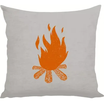Polštář Polštář lněný 40x40 cm Oheň