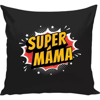 Polštář Polštář černý 40x40 cm Supermáma - bublina