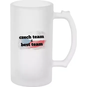 Sklenice Hokejový půllitr - Czech team = best team - matný
