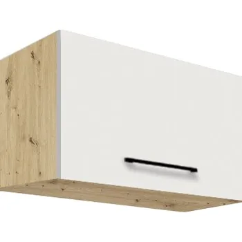 Kuchyňská skříňka Fadome Horní nízká kuchyňská skříňka Infinity 36G-60 Barevné provedení: Infinity - latte lesk, wood, Zvolte kování: Basic GTV, Zvolte korpus: Dub artisan