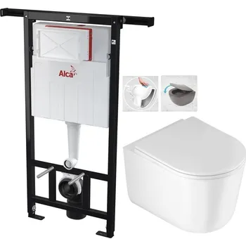 WC sada Předstěnový instalační systém bez tlačítka + WC DEANTE Jasmin se sedátkem RIMLESS AM102/1120 X JA1