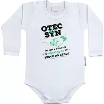 Kojenecký body Dětské body s dlouhým rukávem Otec a syn, ze srdce do srdce