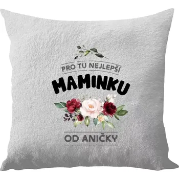 Polštář Polštář bílý 40x40 cm - dlouhý chlup Pro tu nejlepší maminku