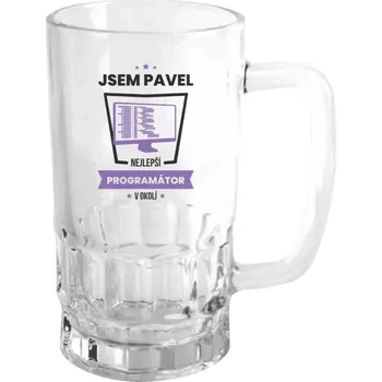Sklenice Půllitr skleněný Nejlepší v okolí - programátor