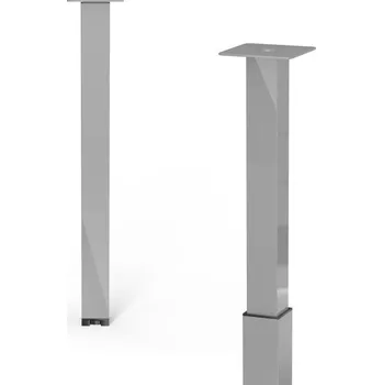 Stolová podnož Stabilit Nábytková noha nastavitelná, 60 × 700–1100 mm, ocel, šedá, 80 kg 50403