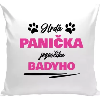 Polštář Polštář bílý 40x40 cm Hrdá panička