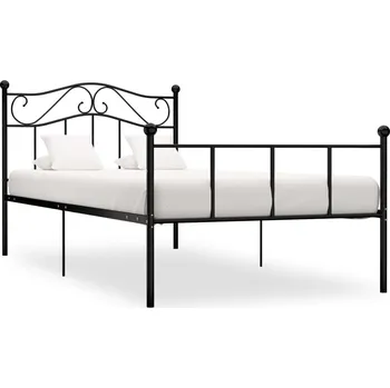 Postel vidaXL Rám postele kov 90 x 200 cm [284530] Barva: Černá