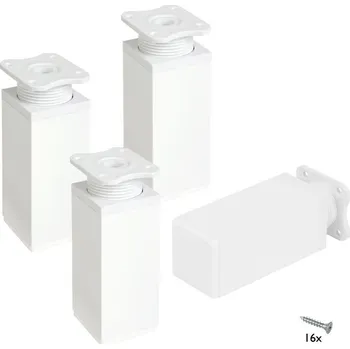 Stabilit Sada nábytkových noh nastavitelných, 40 × 100–120 mm, plast, bílá, 50 kg, 4 ks&nbsp;50612