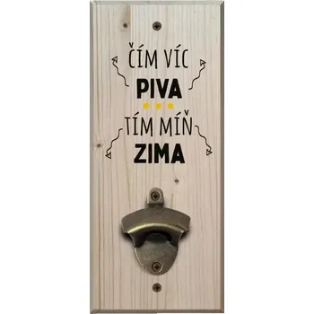 Otvírák Nástěnný otvírák Čím víc piva, tím míň zima
