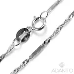 Zlatý řetízek z bílého zlata