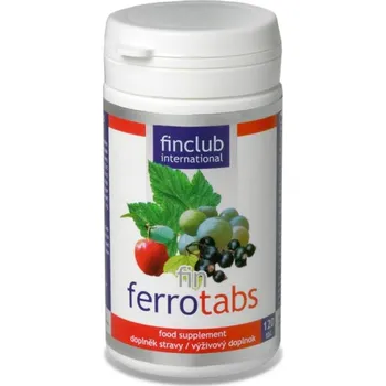 Finclub Ferrotabs - železo rostlinného původu, zinek, měď, vitamín C 120 tablet