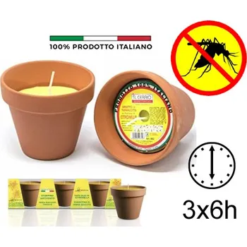Aroma difuzér CITRONELLA Svíčka repelentní terracota 6h 3x50g