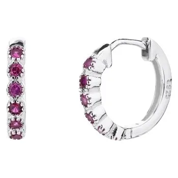 Náušnice Altar® Jaroslav Nešleha Stříbrné náušnice kruhy Daymen RED STONE Stříbrná