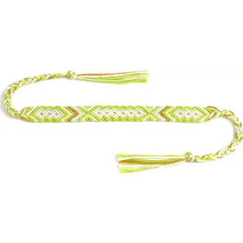 Náramek Náramek přátelství z bavlnek - Lime Breeze